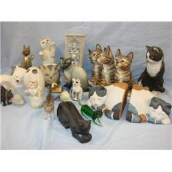 Lg. Cat collection-inclds.Beatrix Potter,cast iron.