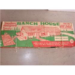 Marx Ranch house-metal in orig. box w/furniture