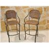 Image 1 : 2 barstools w/cane seat and back