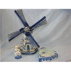Delft Windmill w/Thorens Movement (blade damage)