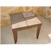 Image 1 : Metal & Stone Tile Top End Table