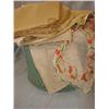 Image 1 : Vintage sewing box stuffed full of old linens