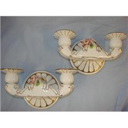 Porcelain wall candleholders