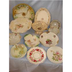Painted bowls, plates & compote-12 items!