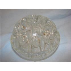 Large glass flower frog