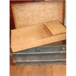 Old trunk with tray.