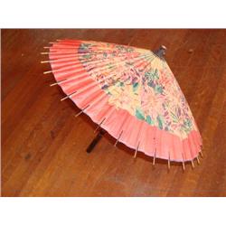Vintage umbrella, paper floral, good condition