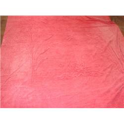 Red Chenille spread w/cat tail & dragonfly pattern