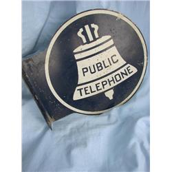 Wall hung Public Telephone Sign