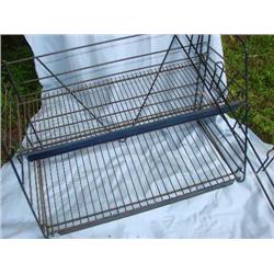 2 old metal store display racks