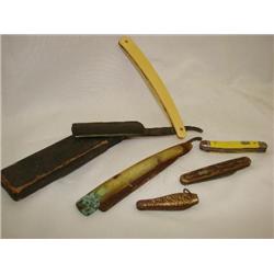 5 pocketknives & razors
