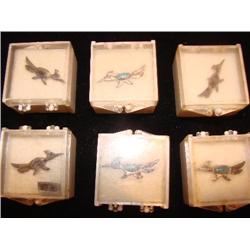 6 Road Runner tie tacks, all new in cases