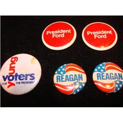 Orig.Presidential Campaign Buttons-Ford & Regan