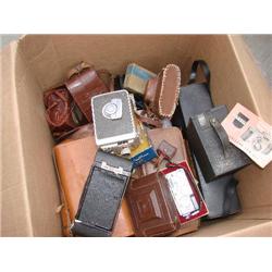 Box filled with wonderful old cameras