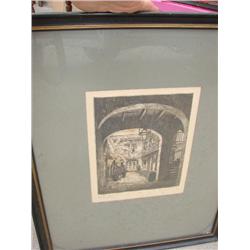 New Orleans Print 1950 "Castillian Arms Ct."