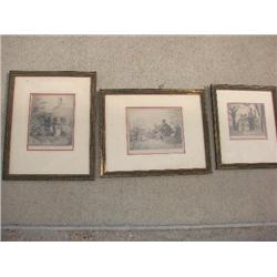 3 orig. etchings by Don Swann & Dano Jackley