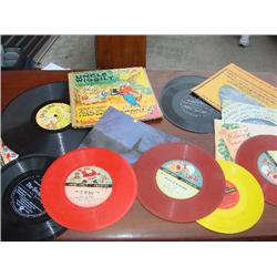 Vintage children's records-some are colored vinyl.
