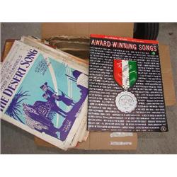 Large amount of old sheet music