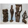 Image 1 : 4 African wood carved statues