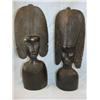 Image 1 : 2 African wood carved Tribe statues