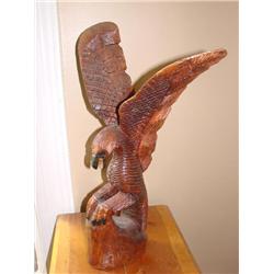 Wood Carved Eagle