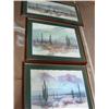 Image 1 : 3 lg. framed & matted prints by Adin Shade