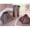 Image 1 : Tin Texas Star trash can & 2 lamp shades