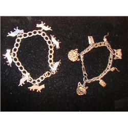 2 cat charm bracelets