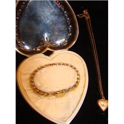 Vintage Kiddie Kraft bracelet in orig. case w/locket