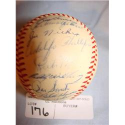 Late '60's Cubs signed BB (27 sigs)