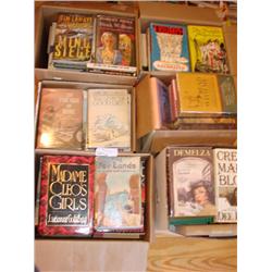 6 boxes of books-mostly Fiction