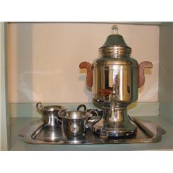 Coffee Service with Tray, Cream & Sugar Dish