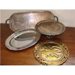 Trays-Silver & Brass (4 total)