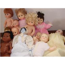 12 dolls, includes 1969 Effenbee
