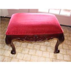 Red Velvet Bench/Stool