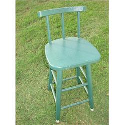 Painted Green Stool