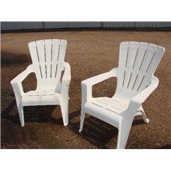 2 Plastic Adirondack Chairs