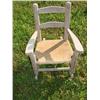 Image 1 : Child's Wooden Rocker w/Hide Seat