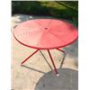 Image 1 : Red Metal Patio Table