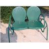 Image 1 : Vintage Green Metal Double Seat Glider