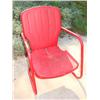 Image 1 : Red Metal Patio Chair