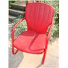 Image 1 : Red Metal Patio Chair