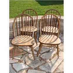 4 Solid Oak Chairs