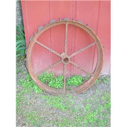 Old Metal Tractor Wheel