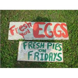 2 Painted Country Signs