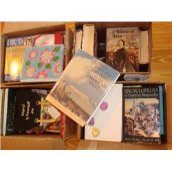 4 large boxes filled with books