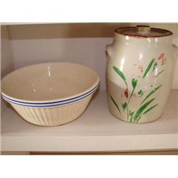 Bread Bowl & Painted Cookie Jar