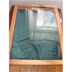 Pine & Glass table top display case, 18"x24"