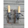Image 1 : Heavy Wood & Metal Sconce Lights