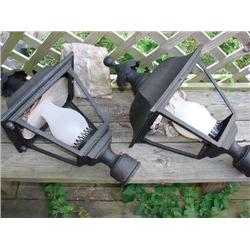 Large metal & glass porch lights